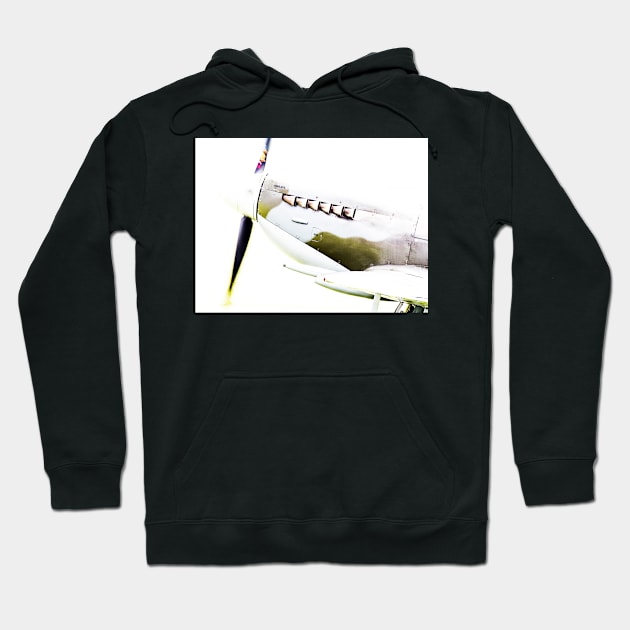 RAF Spitfire up close and personal Hoodie by captureasecond